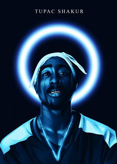 خرید تابلو خواننده ها عکس رپر معروف توپاک شکور tupac