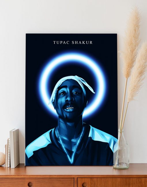 تابلو خواننده ها عکس رپر معروف توپاک شکور tupac