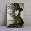 خرید تابلو هنری دختری با درخت پاییزی