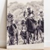 تابلو ورزشکاران اسب سوار و مسابقه اسب دوانی