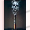 تابلو سیاه و سفید سیگار مرگ