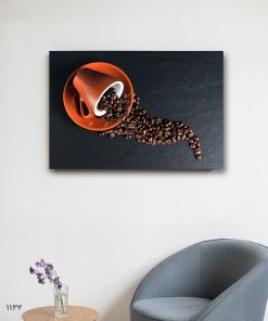 تابلو برای کافه طرح قهوه ریخته