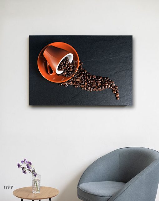 تابلو برای کافه طرح قهوه ریخته