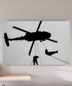 تابلو سیاه و سفید هلیکوپتر