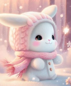 قیمت و خرید تابلو اتاق کودک طرح خرگوش در برف و سرما