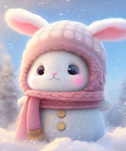قیمت و خرید تابلو اتاق کودک طرح خرگوش در برف