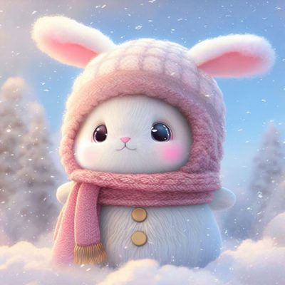 قیمت و خرید تابلو اتاق کودک طرح خرگوش در برف