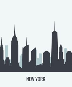 قیمت و خرید تابلو فانتزی تصویر 2 بعدی شهر منهتن نیویورک