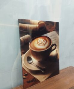 تابلو برای کافه با عکس لاته