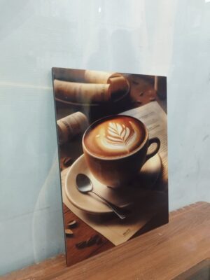 تابلو برای کافه با عکس لاته