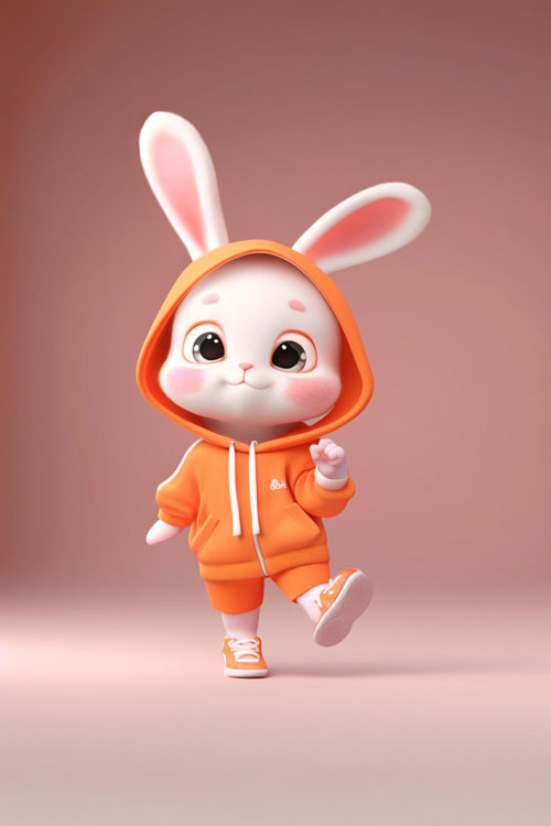 قیمت و خرید تابلو اتاق کودک طرح خرگوش نارنجی