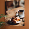 تابلو برای کافه طرح یک بشقاب کیک و قهوه