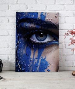تابلو فانتزی چشم آبی و آبرنگ