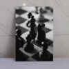 تابلو سیاه و سفید بازی شطرنج
