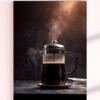 تابلو برای کافه طرح بخار قهوه