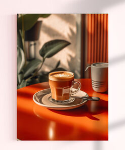 تابلو برای کافه طرح یک استکان قهوه