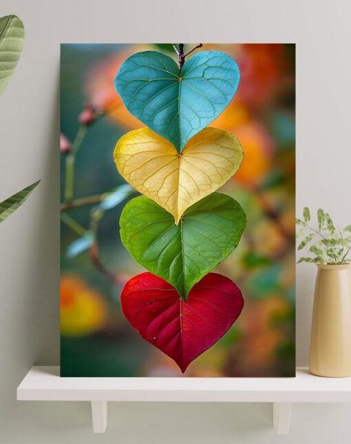 تابلو برگ های رنگی
