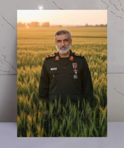 قاب شاسی شهید حاجی زاده در دشت گندم زار