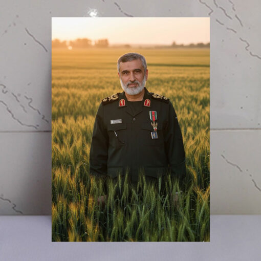 قاب شاسی شهید حاجی زاده در دشت گندم زار
