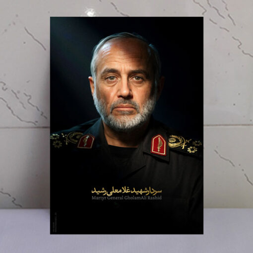 قاب شاسی باکیفیت سردار شهید غلامعلی رشید طرح روشنایی ملّت