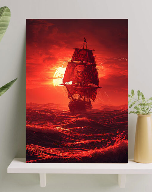 تابلو فانتزی کشتی دزدان دریایی