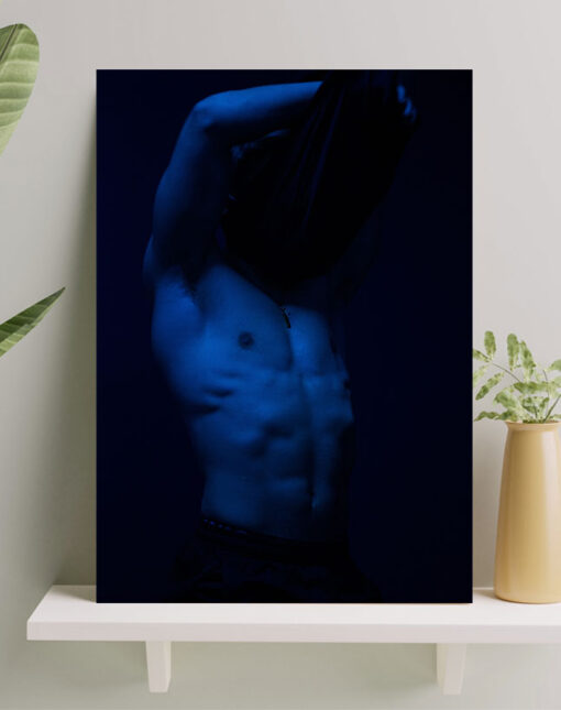 تابلو اندام بدنسازی با تم آبی