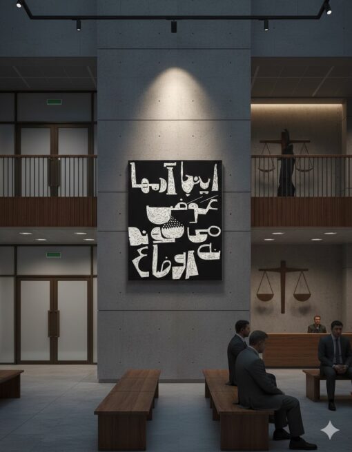 تابلو نوشته اینجا آدمها عوض میشوند نه اوضاع