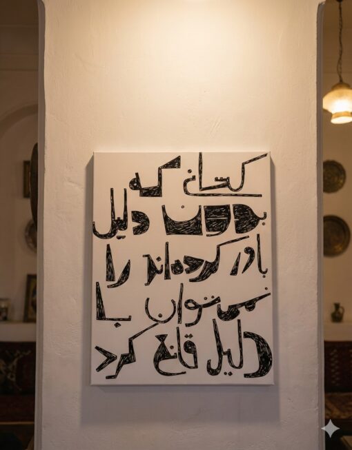 تابلو کسانی که بدون دلیل باور کرده اند را نمیتوان با دلیل قانع کرد