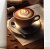 تابلو برای کافه طرح لاته با طراحی درخت