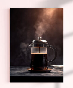تابلو برای کافه طرح بخار قهوه