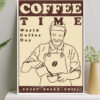 تابلو شاسی دکوراتیو کافه با طرح نقاشی coffee time