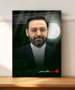 قاب شاسی شهید مالک رحمتی طرح ماه باقابلیت نصب دیواری و رومیزی