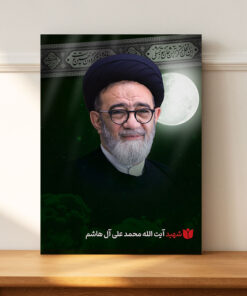 قاب شاسی شهید آل هاشم طرح ماه باقابلیت نصب دیواری و رومیزی