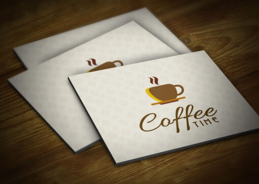تابلو شاسی مدرن کافه طرح coffee time با چاپ لاستر برای کافه