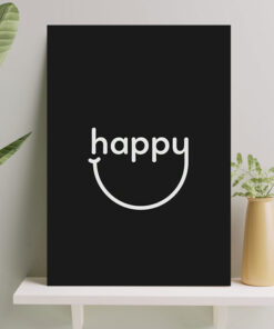 تابلو نوشته happy خوشحال