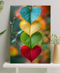 تابلو برگ های رنگی