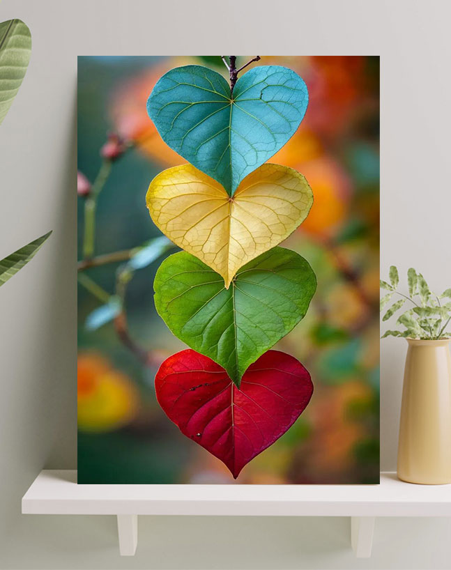 تابلو برگ های رنگی تابلو برگ های رنگی