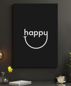 قیمت و خرید تابلو نوشته happy خوشحال