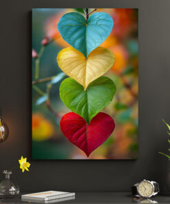 قیمت و خرید تابلو برگ های رنگی