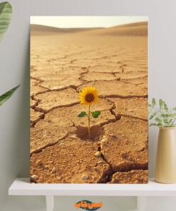 تابلو آفتابگردان در دل کویر