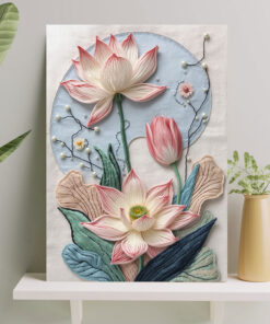 تابلو فانتزی تصویر طرح گلدوزی