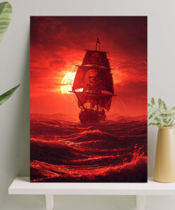 تابلو فانتزی کشتی دزدان دریایی