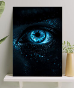 تابلو فانتزی چشم آبی در تاریکی