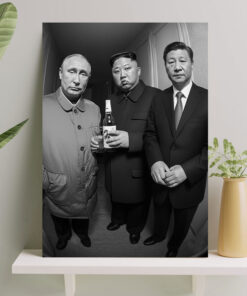 تابلو پوتین و شی جین‌پینگ و کیم جونگ اون