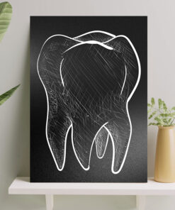 تابلو دندانپزشکی طرح دندان سالم