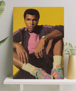 تابلو محمدعلی کلی با لباس ورزشی