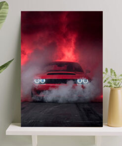 تابلو ماشین دوج چلنجر با دود غلیظ