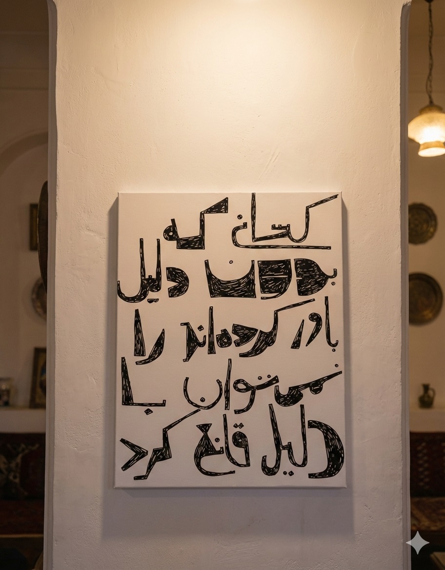 تابلو کسانی که بدون دلیل باور کرده اند را نمیتوان با دلیل قانع کرد تابلو کسانی که بدون دلیل باور کرده اند را نمیتوان با دلیل قانع کرد