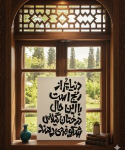 تابلو نوشته دنیا پر از رنج است